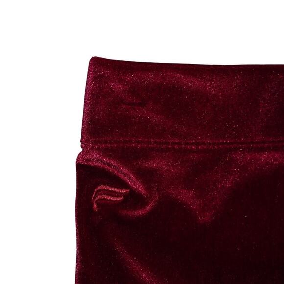 Fabletics Velvet Leggings & Bra Set – Size M – Burgundy Red Crushed Velvet – - Picture 8 of 9